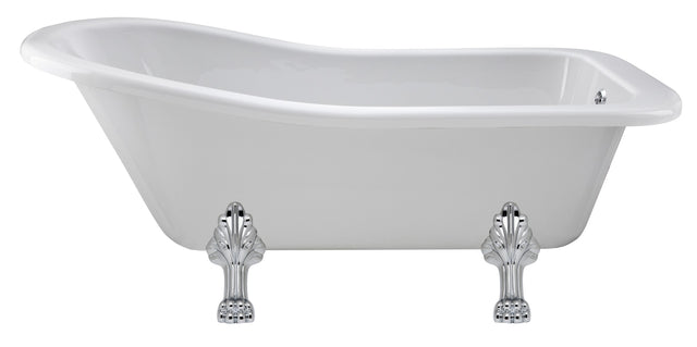 Launde Abbey Single Ended Freestanding Slipper Bath with Pride Leg Set 1700mm - White