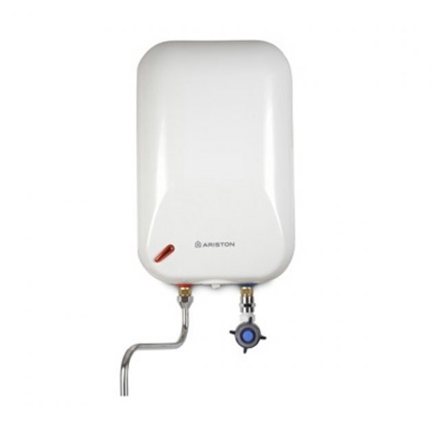 Ariston Piccolo Modern Wall Mounted Point of Use 5 Litre Electric Water Heater 2kW - White - 3100525