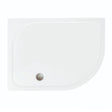 Merlyn MStone 1200mm x 900mm Right Handed Stone Resin Offset Quadrant Shower Tray with Waste - White - D129QR