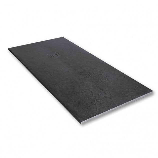 Merlyn TrueStone 1700mm x 800mm Rectangular Shower Tray with Waste - Slate Black - T178RTG