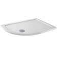 MX Elements Left Handed Anti-Slip Offset Quadrant Shower Tray with Waste 1200mm x 800mm - White - ASTPM