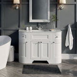 Burlington Freestanding Matt White Corner 1 Door Vanity Unit ONLY 430mm - FC7W