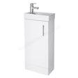 Oakham Alaska Floorstanding Cloakroom Vanity Unit with Reversible Basin - 400mm - White - TAP 'N' SHOWER
