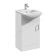Oakham Alaska Vanity Unit & 1 Tap Hole Basin 1 Door 450mm - White - TAP 'N' SHOWER