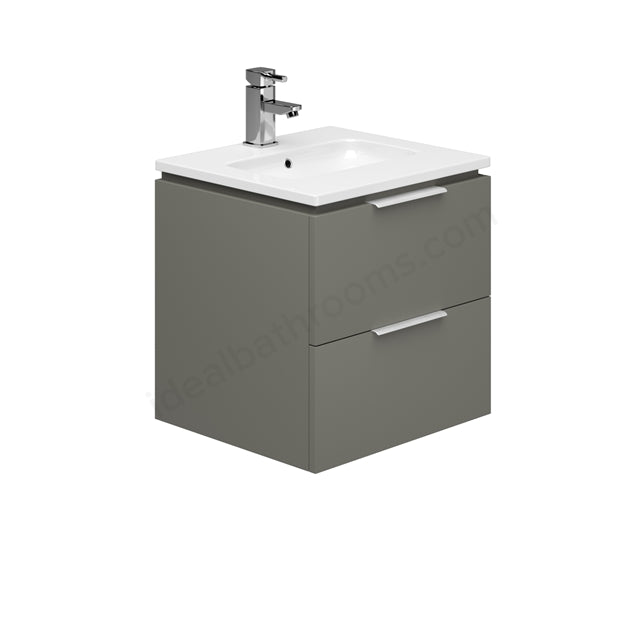 Oakham Dakota Wall Hung Vanity Unit & 1 Tap Hole Basin 500mm - Onyx Grey