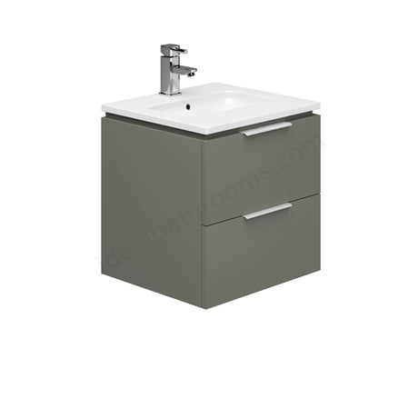 Oakham Dakota Wall Hung Vanity Unit & 1 Tap Hole Basin 500mm - Onyx Grey