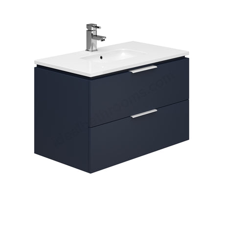 Oakham Dakota Wall Hung Vanity Unit & 1 Tap Hole Basin 800mm - Marine Blue