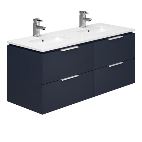 Oakham Dakota Wall Hung Vanity Unit & 1 Tap Hole Basin 1200mm - Marine Blue