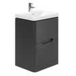 Oakham Colorado Floorstanding Vanity Unit & 1 Tap Hole Basin 600mm - Graphite Grey - TAP 'N' SHOWER