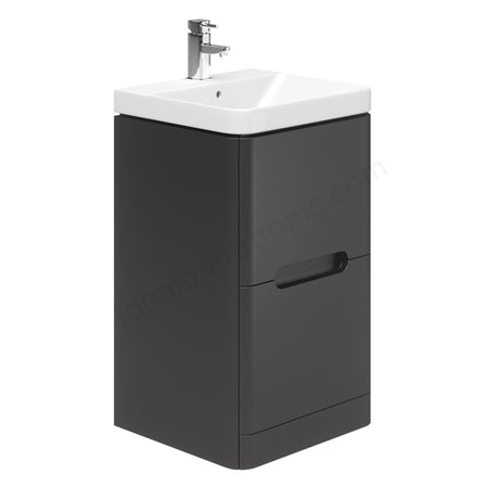Oakham Colorado Floorstanding Vanity Unit & 1 Tap Hole Basin 500mm - Graphite Grey