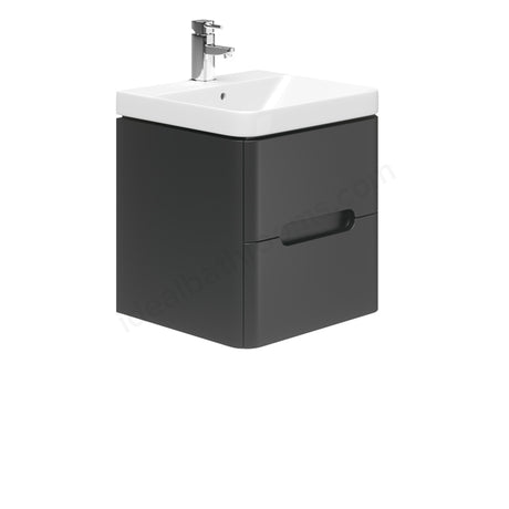 Oakham Colorado Wall Hung Vanity Unit & 1 Tap Hole Basin - Graphite Grey
