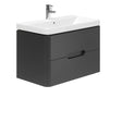 Oakham Colorado Wall Hung Vanity Unit & 1 Tap Hole Basin 800mm Graphite Grey