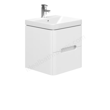Oakham Colorado Wall Hung Vanity Unit & 1 Tap Hole Basin 500mm - Matt White