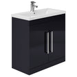 Oakham Nevada Floor standing Vanity Unit & 1 Tap Hole Basin 800mm - Indigo Gloss