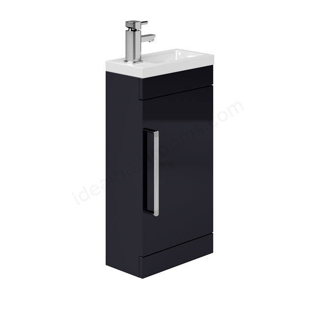 Oakham Nevada Cloakroom Vanity Unit & 1 Tap Hole Basin 400mm - Indigo Gloss