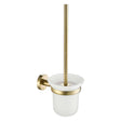 JTP Vos Toilet Brush with brushed brass holder for stylish and durable bathroom cleaning and storage