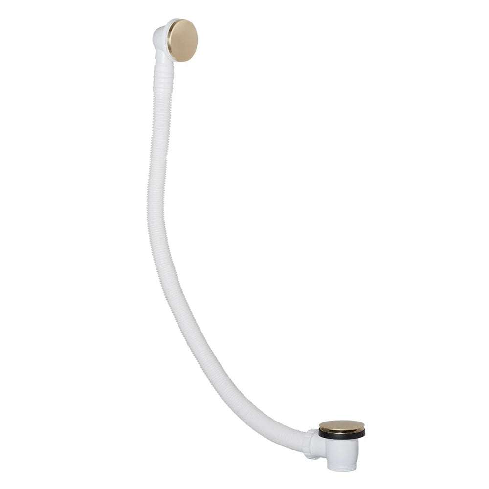 JTP Vos Click Clack brushed brass bath waste with click clack technology and universal fit