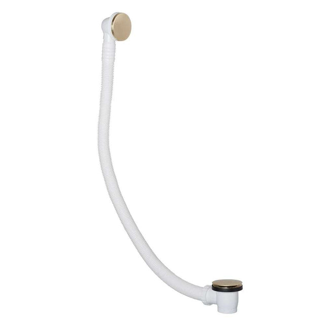 JTP Vos Click Clack brushed brass bath waste with click clack technology and universal fit
