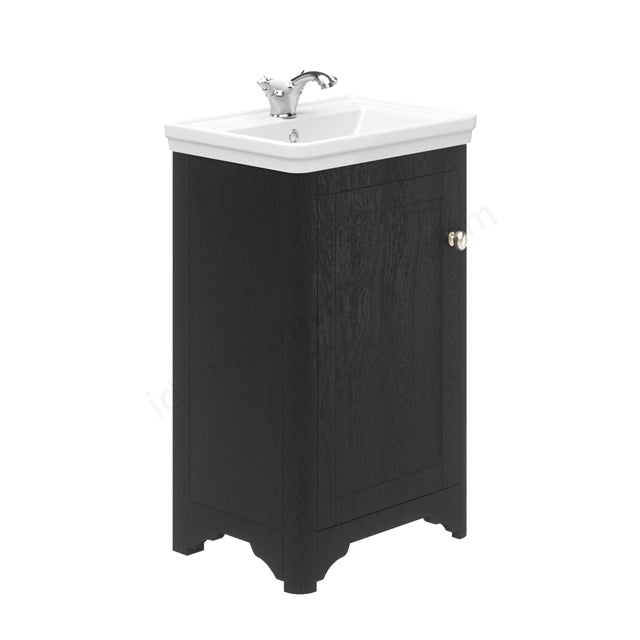Floor Standing Vanity Unit & 1 Tap Hole Basin 500mm For Cloakroom - Graphite Grey - Oakham Maine