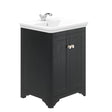 Floor Standing Vanity Unit & 1 Tap Hole Basin 800mm 2 Door - Graphite Grey - Oakham Maine