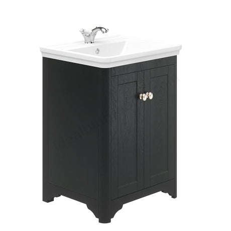 Floor Standing Vanity Unit & 1 Tap Hole Basin 800mm 2 Door - Graphite Grey - Oakham Maine