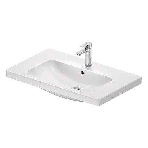 Duravit D - Code Wall Hung Basin with Overflow 800mm Wide 1 Tap Hole - White - 23998000002 - TAP 'N' SHOWER