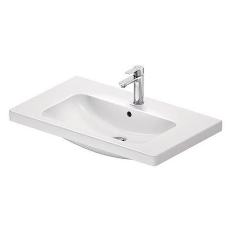 Duravit D - Code Wall Hung Basin with Overflow 800mm Wide 1 Tap Hole - White - 23998000002 - TAP 'N' SHOWER