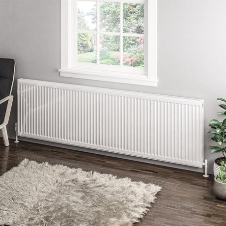 Eastbrook Type 11 Compact Panel Radiator 600mm x 2000mm - Gloss White - 25.0061 - TAP 'N' SHOWER