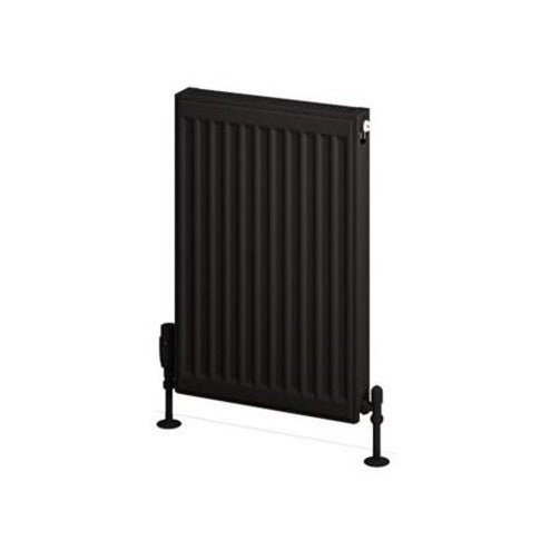 Eastbrook Type 11 Compact Panel Radiator 600mm x 400mm - Matt Black - 25.0070 - TAP 'N' SHOWER