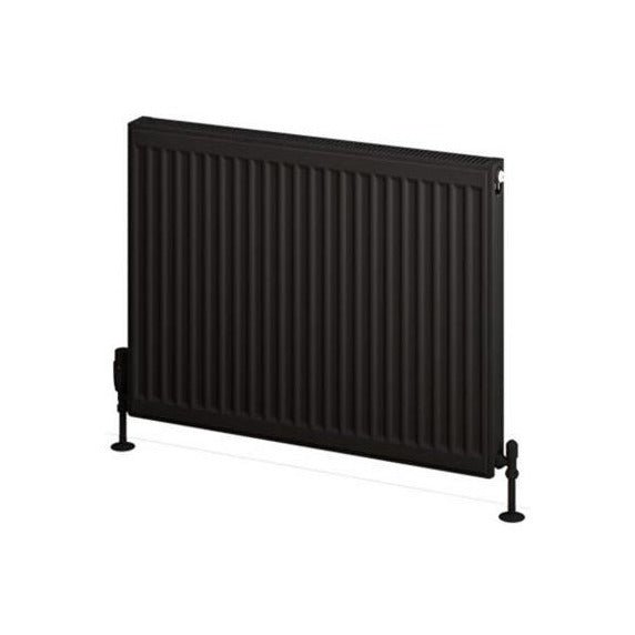 Eastbrook Type 11 Compact Panel Radiator 600mm x 800mm - Matt Black - 25.0072 - TAP 'N' SHOWER