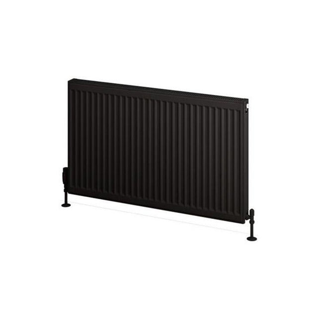 Eastbrook Type 11 Compact Panel Radiator 600mm x 1000mm - Matt Black - 25.0073 - TAP 'N' SHOWER