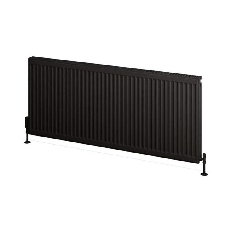 Eastbrook Type 11 Compact Panel Radiator 600mm x 1400mm - Matt Black - 25.0075 - TAP 'N' SHOWER