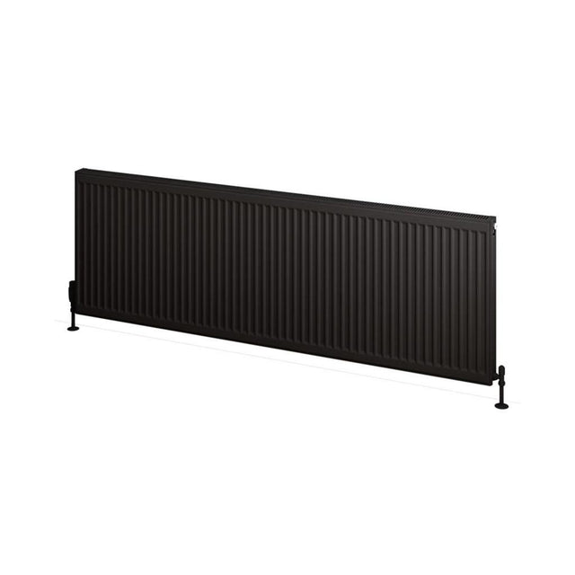 Eastbrook Type 11 Compact Panel Radiator 600mm x 1800mm - Matt Black - 25.0077 - TAP 'N' SHOWER