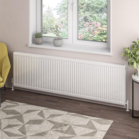Eastbrook Type 21 Compact Panel Radiator 600mm x 2000mm - Gloss White - 25.0118 - TAP 'N' SHOWER