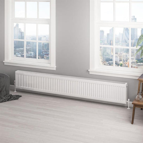 Eastbrook Type 22 Compact Panel Radiator 300mm x 2000mm - Gloss White - 25.0142 - TAP 'N' SHOWER