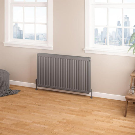 Eastbrook Type 22 Compact Panel Radiator 600mm x 1000mm - Matt Anthracite - 25.0189 - TAP 'N' SHOWER