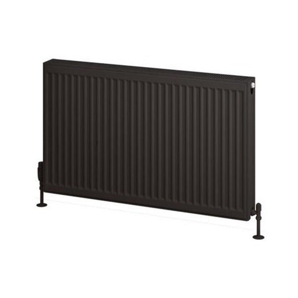Eastbrook Type 22 Compact Panel Radiator 600mm x 1200mm - Matt Black - 25.0198 - TAP 'N' SHOWER
