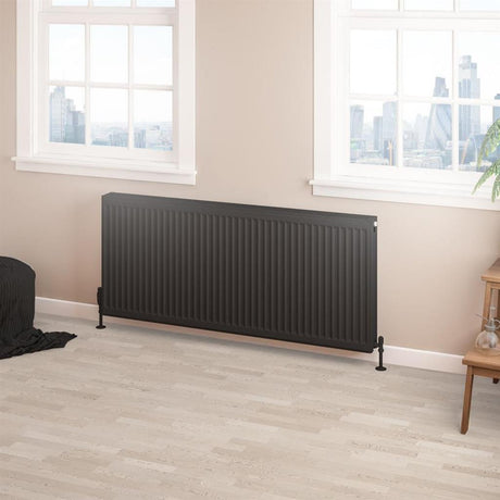 Eastbrook Type 22 Compact Panel Radiator 600mm x 1600mm - Gloss Black - 25.0200 - TAP 'N' SHOWER