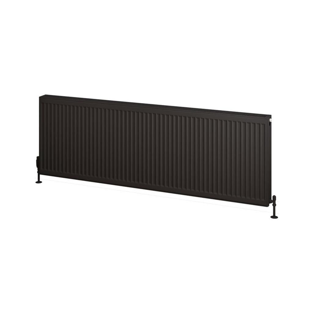 Eastbrook Type 22 Compact Panel Radiator 600mm x 1800mm - Matt Black - 25.0201 - TAP 'N' SHOWER