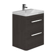 Oakham Vermont Floor Standing Vanity Unit & 1 Tap Hole Basin 800mm 2 Drawer - Dark Grey - TAP 'N' SHOWER