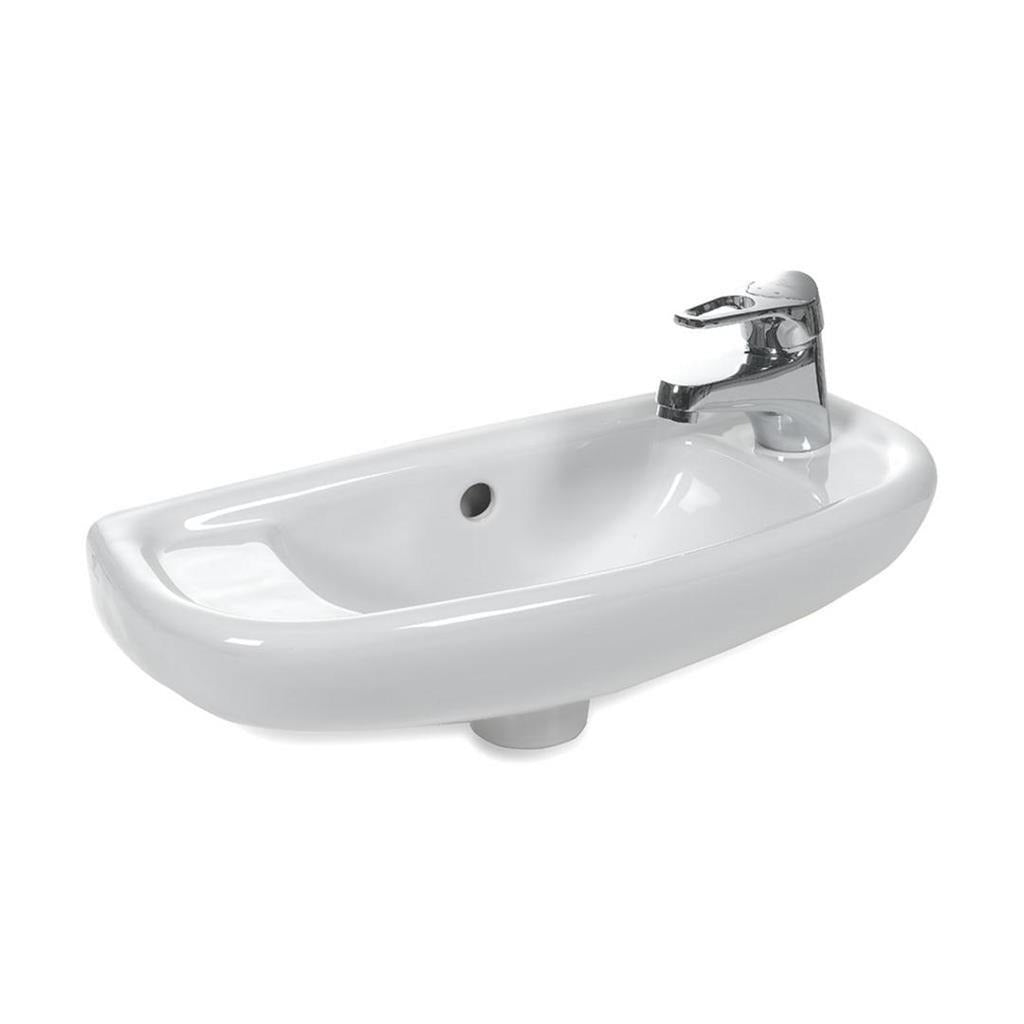 Eastbrook Kompact 1 Tap Hole Cloakroom Basin 510mm - White - 27.0391 - TAP 'N' SHOWER