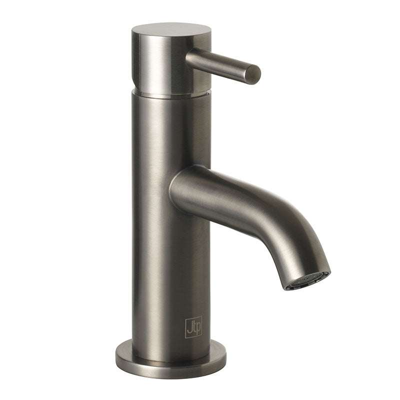 JTP Vos Mini single lever basin mixer in brushed black finish for compact bathrooms