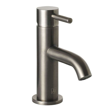 JTP Vos Mini single lever basin mixer in brushed black finish for compact bathrooms