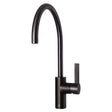 JTP Vos Single Lever black brushed kitchen sink mixer with swivel spout and single lever handle