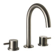 JTP Vos 3 Hole Deck Mounted basin mixer with brushed black finish and modern curved design