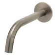 Wall mounted brushed black bath and basin spout with 250mm projection and modern sleek design
