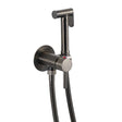 JTP Vos Douche brushed black handheld spray kit with hose and wall mount for bathroom use