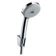 Hansgrohe Croma 100 chrome hand shower with 125 cm hose and multi spray holder set