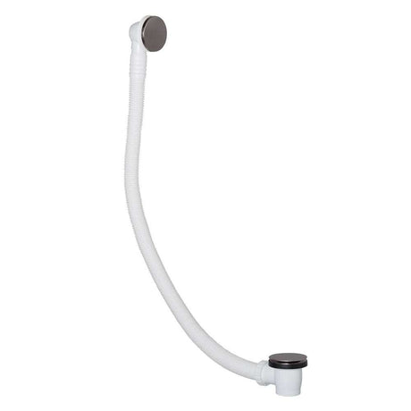 JTP Vos Click Clack brushed black bath waste with flexible pipe and click clack mechanism for efficient drainage
