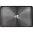 JTP Vos Rectangular brushed black stainless steel countertop basin with waste